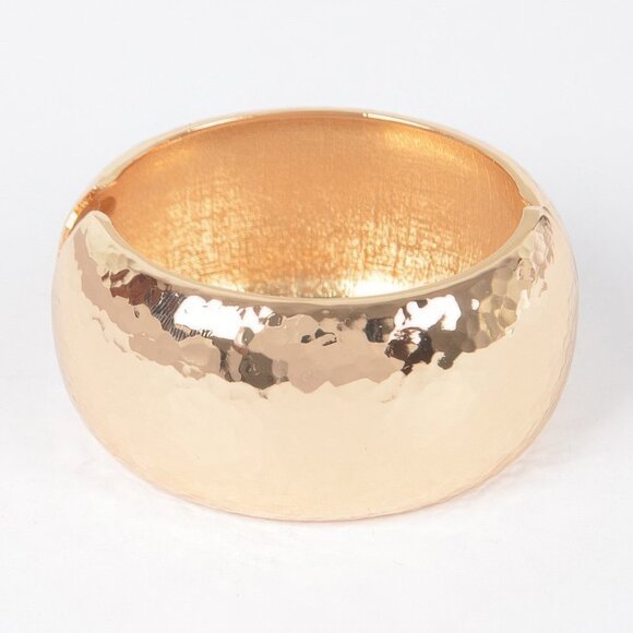 Hammered Metal Bangle Bracelet - Picture 1 of 4